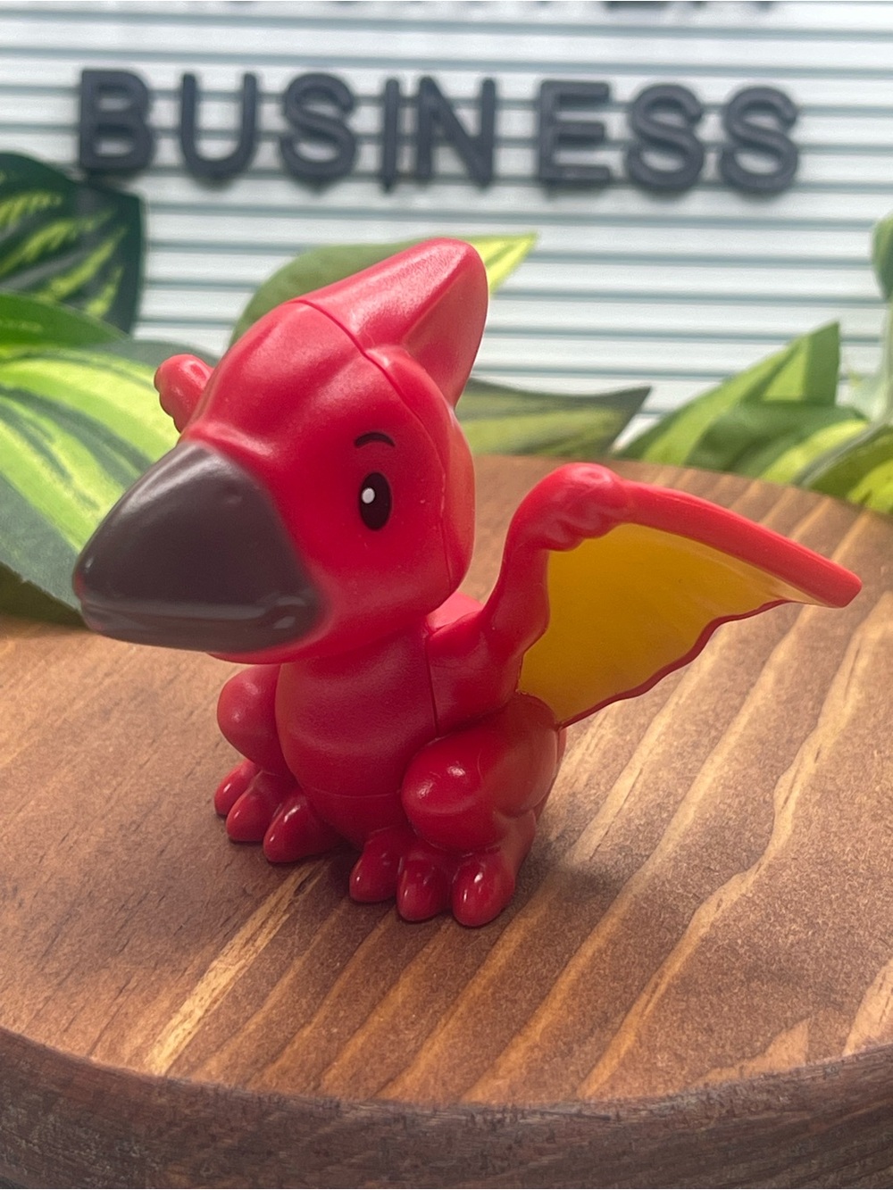 Fisher Price Little People Red Pterodactyl Dinosaur Figure Toy Yellow Wings